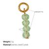 Beach Ocean Resort Diy Colored Natural Stone Love Pendant Accessories Gold Plated Jewelry Pendant