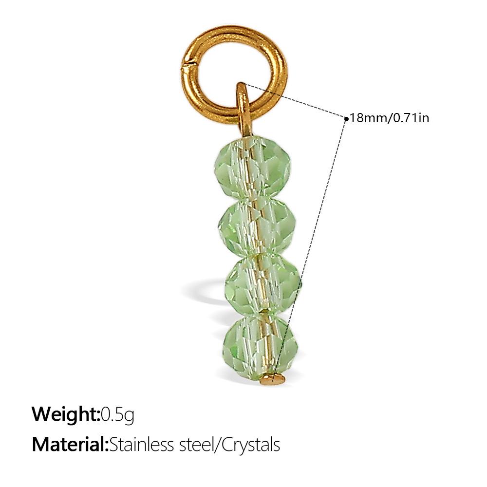 Beach Ocean Resort Diy Colored Natural Stone Love Pendant Accessories Gold Plated Jewelry Pendant