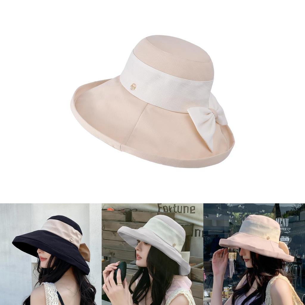 Summer Sun Protection Hat For Women With Wide Brim And Butterfly Knot For Outdoor Fashion And Travel