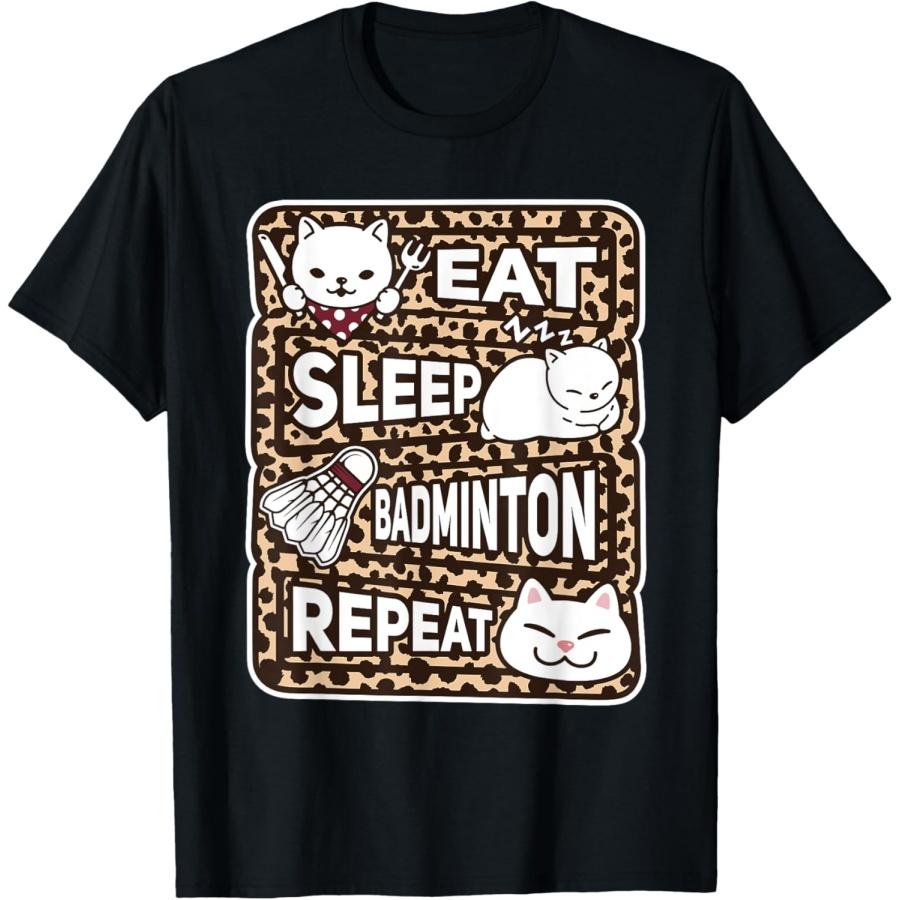 

Eat Sleep Badminton Repeat Boys Girls Badminton Lover Outfit T-Shirt(16) XXXXXL чорний