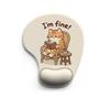 Cartoon Animal Silicone Mouse Pad with Wrist Support - Customizable and Dirt-Resistant.
