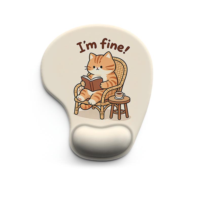 Cartoon Animal Silicone Mouse Pad with Wrist Support - Customizable and Dirt-Resistant.