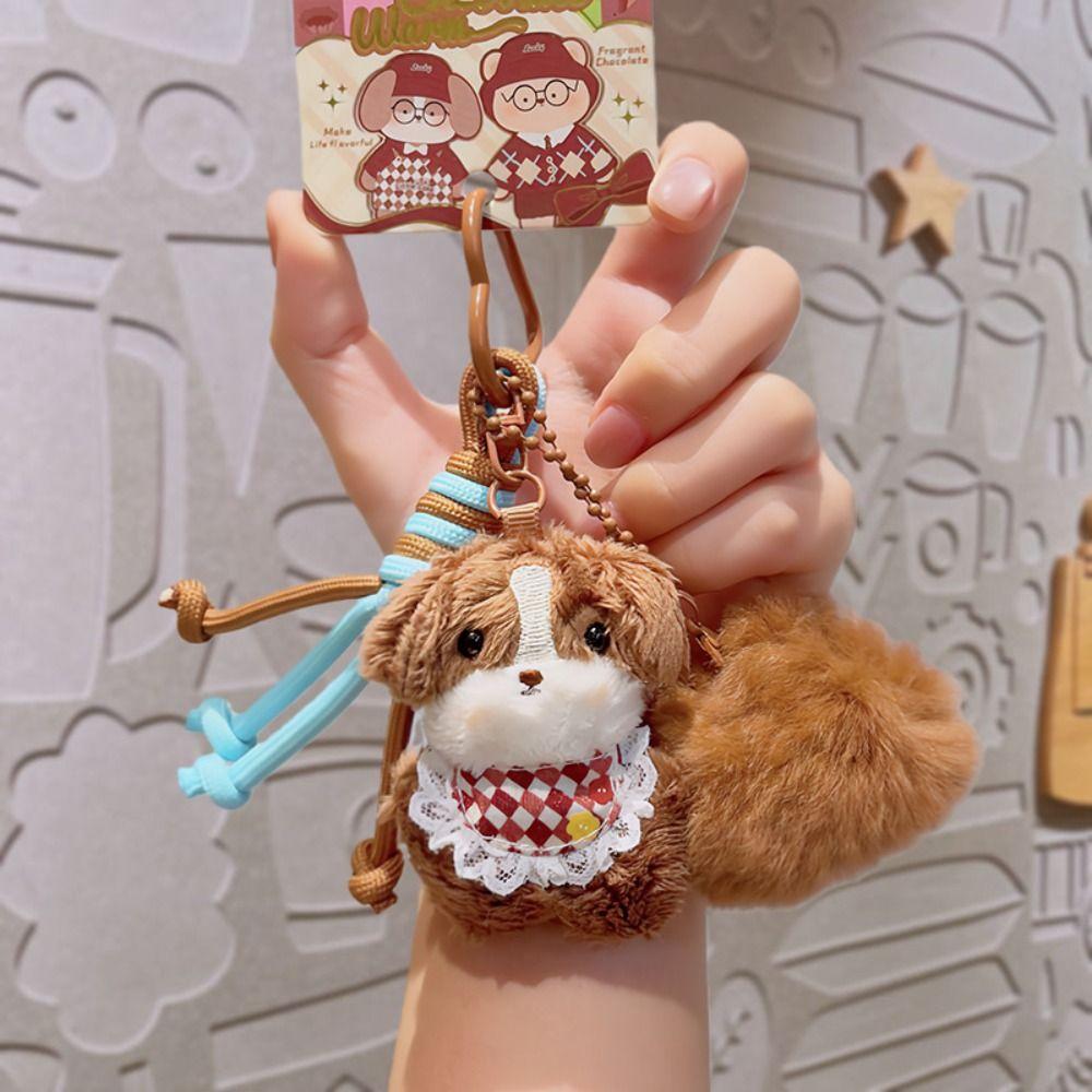 Bear Rabbit Dog Keychain Cat Key Ring Friendship Rabbit Plush Dolls Pendant Girls