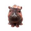 Cute Pygmy Hippo Baby Miniature Models Resins Figurine Ornament for Home Office Desktop and Garden Landscape Decoration