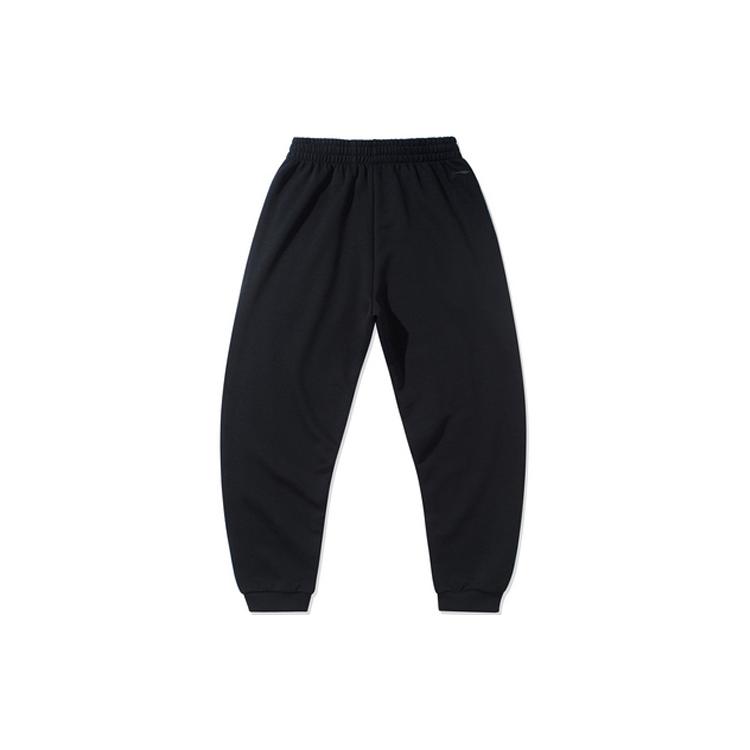 Li Ning CF Knitted Sweatpants Men's Black Moderate Straight Fit Pants AKLR377-1