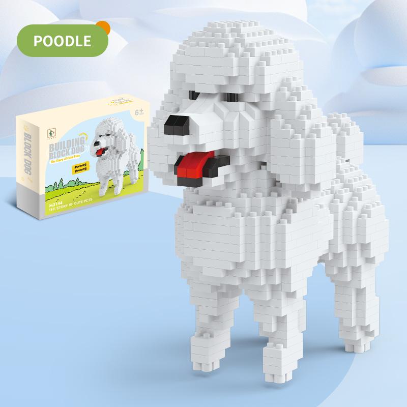 

MOC Cartoon Animal Building Blocks Creative Pet Dog And Cat Assembly DIY Tabletop Decorations Birthday Gift Toy For Kids no box