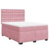 VidaXL Sommier à lattes de lit avec matelas Rose 160x200 cm Velours 3290971