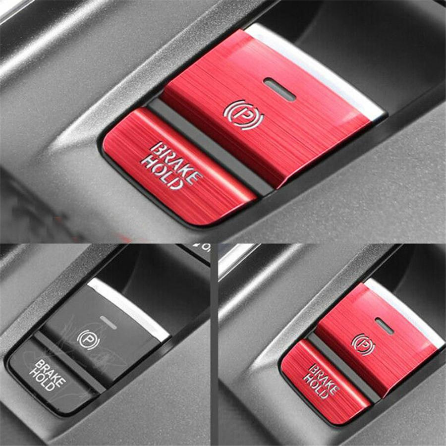 2Pcs Aluminum P Gear BRAKE HOLD Button Cover Trim For Honda Accord 2018-2019 Red