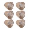 6pcs Chandelier Lamp Shades Set Elegant E14 Natural Jute Rope Clip On Bulb Lampshades for Chandelier