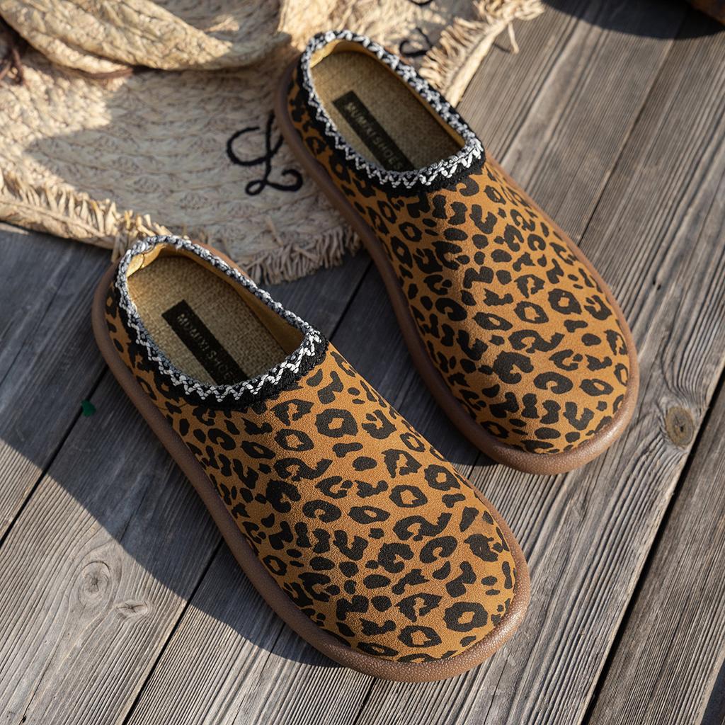 Foreign Trade Large Size Autumn and Winter New Lace Popular Flat Bottom Fashion Snow Boots Women's Shoes Half Drag Cotton Shoes Thickened Plush