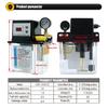 HLTNC 1L 2L Schmierstoffpumpe Automatische Schmierölpumpe mit Manometer CNC Elektromagnetische Schmierpumpe Schmierer