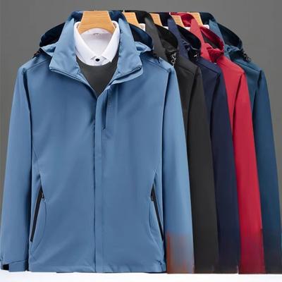 Hardshell Jacket for Men Spring Autumn Thin Mountain Casual Jacket for Women Waterproof Windproof Sports Hooded Coat