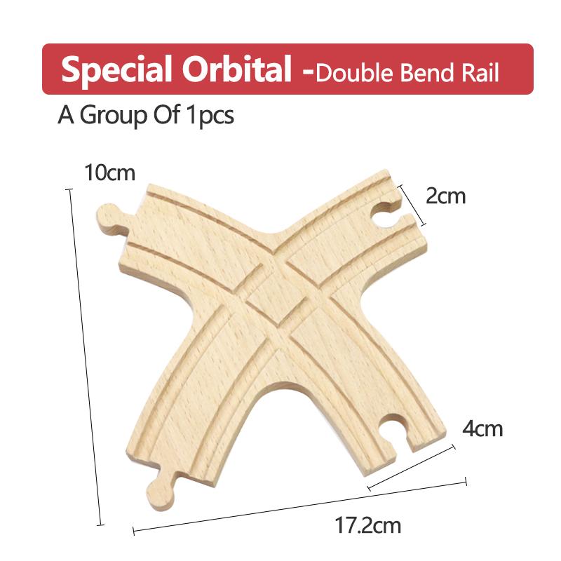 Wooden Small Track Train Toy Children's Set Magnetic Train Bulk Accessories Track K X Track Boy Birthday Toy Gift X10