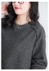 Women's Brushed Fleece Sweatshirt - Winter Style, Round Neck, Versatile, Loose, Slimming, Thickened Long Sleeve Top