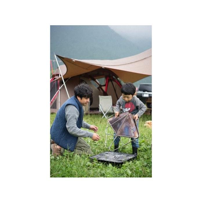 Snow Peak Fire Pit Base Plate L ST-032BP Black (for 5-6 People)