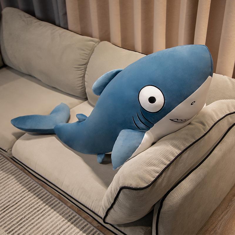 

non-toxic 60-120cm Shark Cat Plush Toy Birthday Gift Soft Sleeping Pillow Office Snooze Stuffed Animal Pillow Home Comfort Pillow 60cm