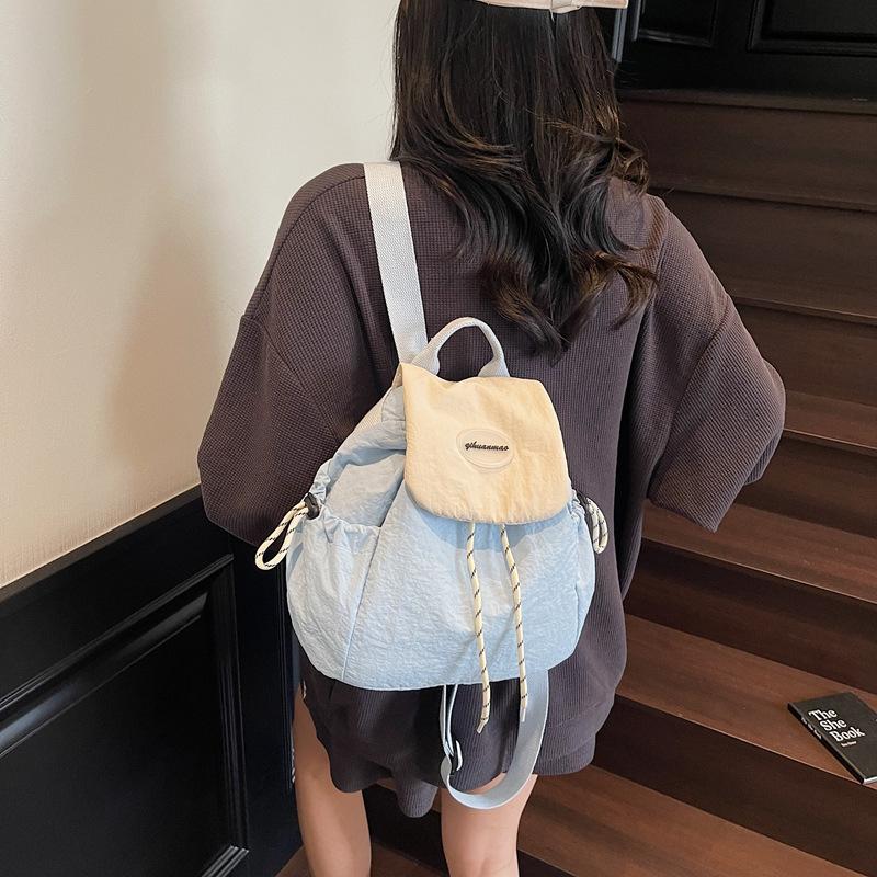 Schoolbag simple niche casual drawstring small backpack 1011 new trendy versatile girls small backpack popular bags this year
