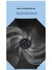 Men's High-End Folding Umbrella with Cooling Fan, Charging Sunscreen, Sunshade, and Rain Protection.