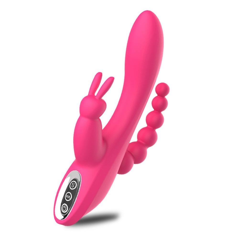 3 w 1 dildo dla kobiet królik wibrator wodoodporny akumulatorowy wibrator analny łechtaczki zabawki erotyczne dla par pomoce seksualne