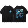 Animation Derivatives Short Sleeve T-Shirt Gengar Psyduck Mewtwo Printed Men's Boys and Girls Summer New Fashion