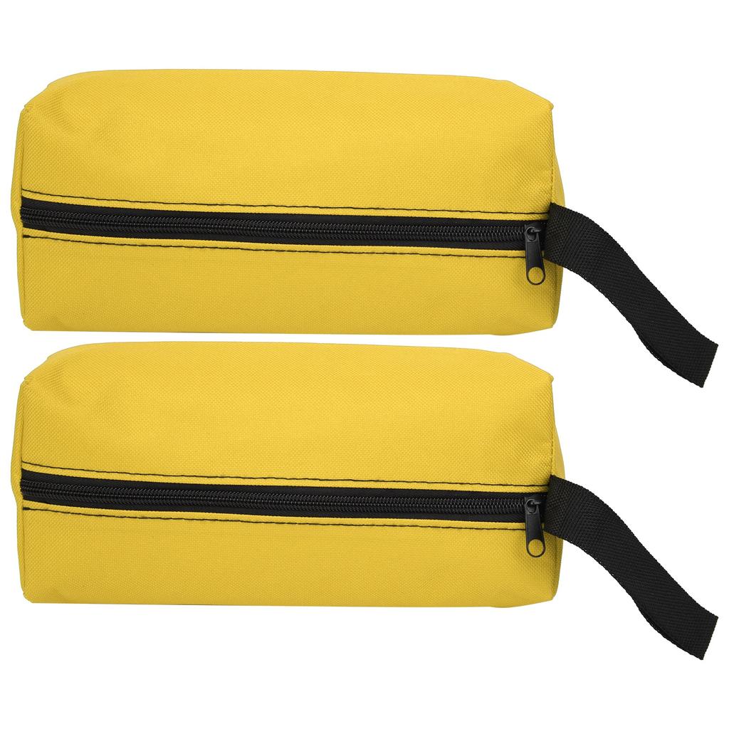 2pcs S Size Portable HandHeld Tool Storage Bag Repair Hand Tools Organizer with Wristband(Yellow )