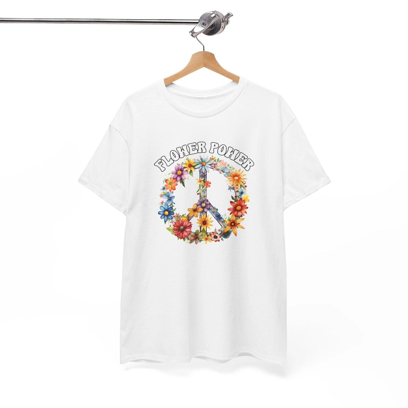 Flower power T-Shirt | 60s Retro Festival Tee | Woodstock Vibes Shirt XL