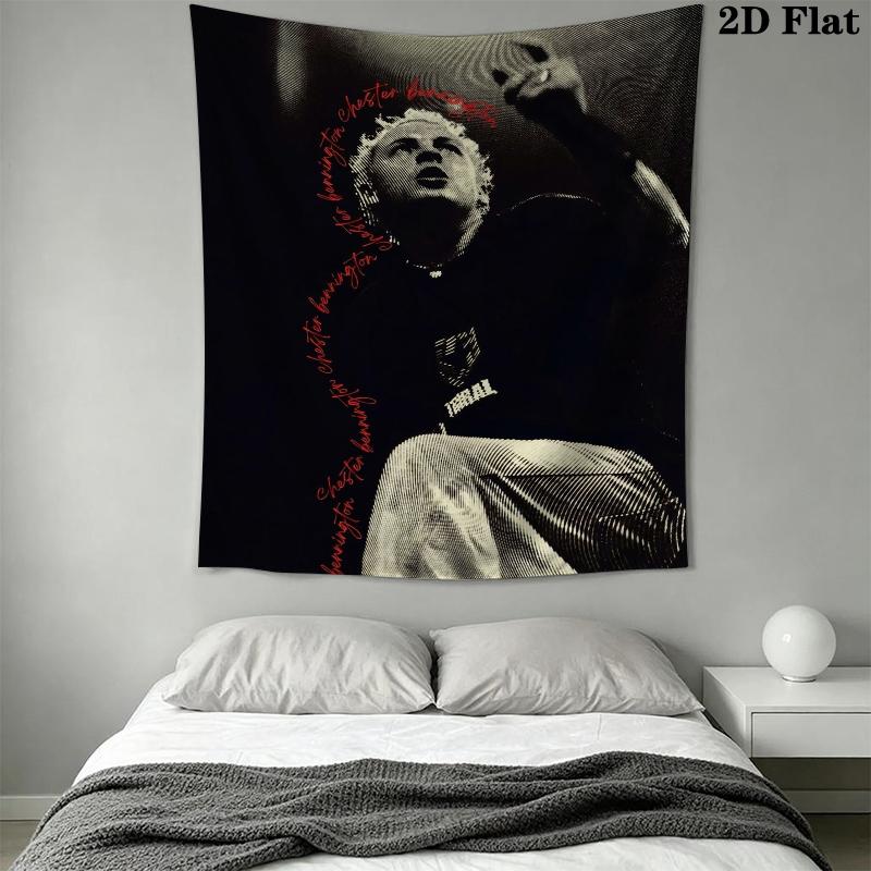 Linkin Park Wall Tapestry Aesthetic Wall Hanging Printed Fabric Blanket Decorative Tapestries for Bedroom Living Room Home Decor