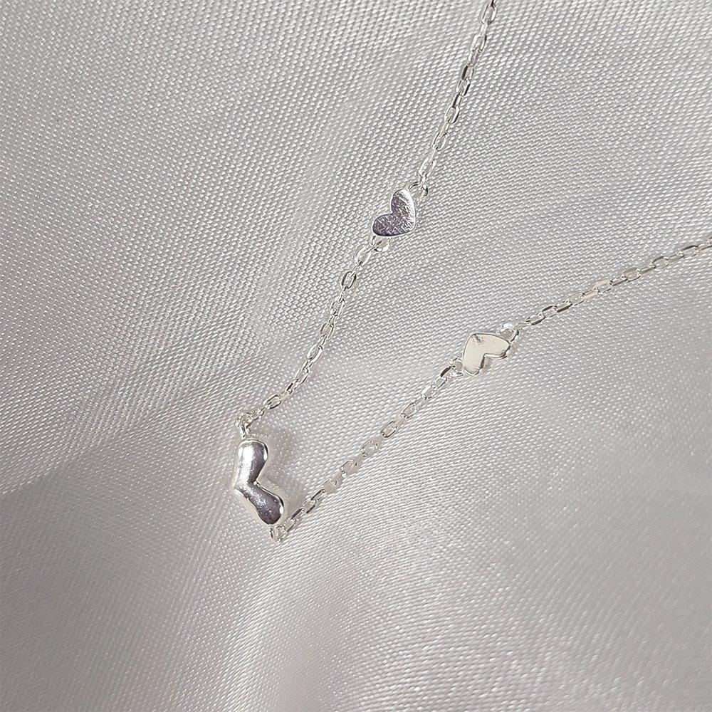 Mini Heart Integrated Silver Necklace