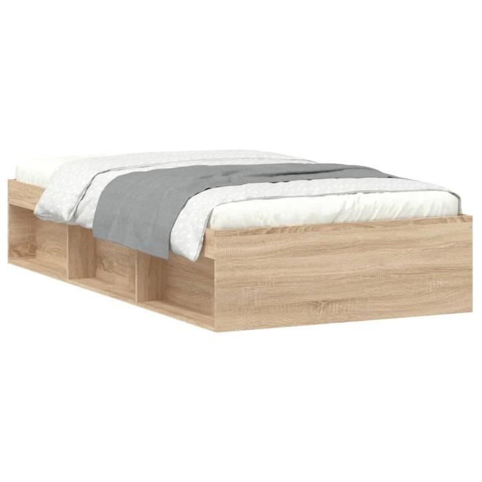 VidaXL Cadre de lit chêne sonoma 100x200 cm 3203833