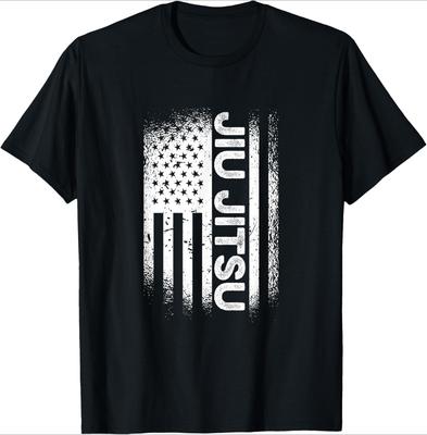Jiu Jitsu American Flag Brazillian Ju Jitsu Design100 Cotton Summer Casual Oneck Short Sleeve Printed Mens Tshirt