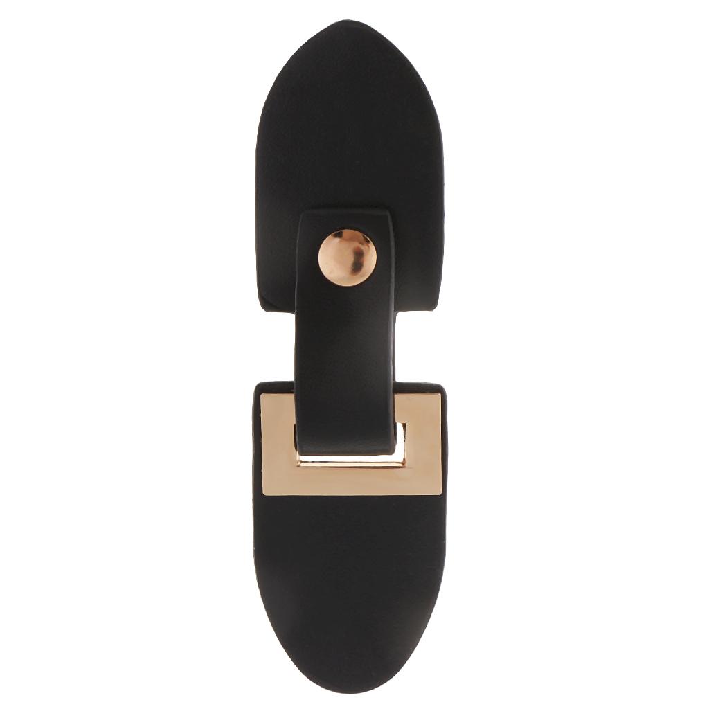 2 Pieces Leather Toggle Button Closure Rivet Hook, PU And Alloy - Single Buckle
