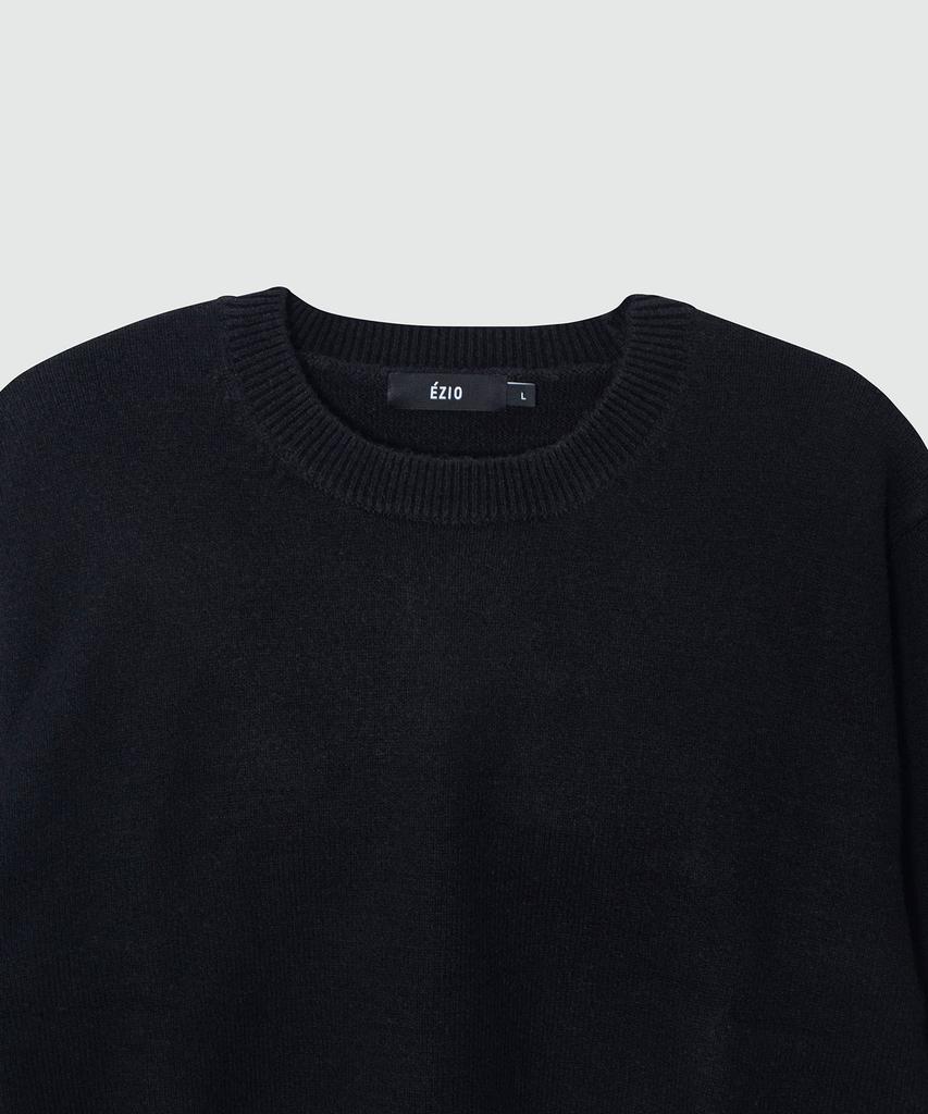 EZIO Soft Plain Round Knit_Black