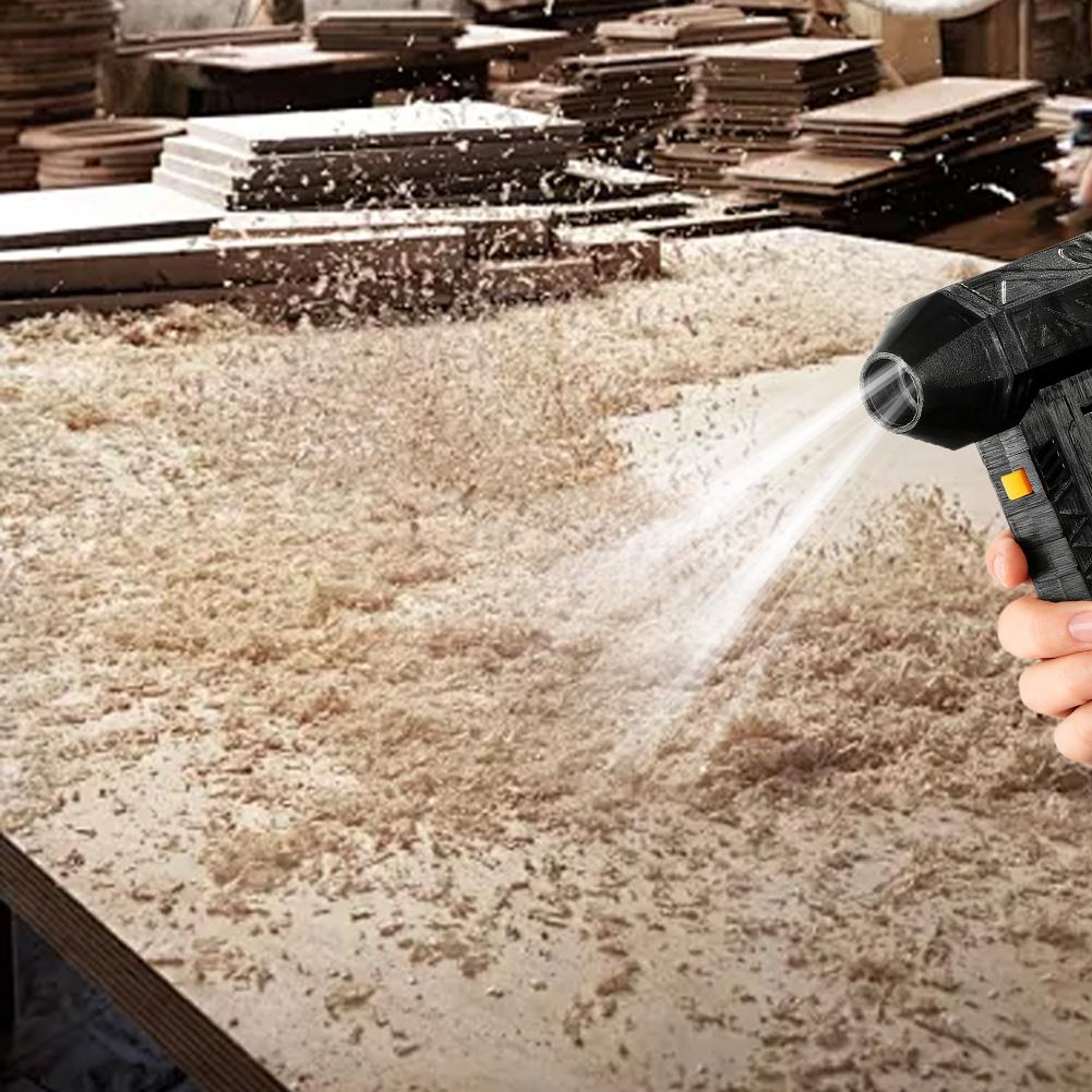 Cordless Fan Duster 120W High-Velocity Handheld Blower For Car Drying Snow Dust Removal Portable USB-C Rechargeable