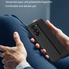 For Samsung Galaxy Z Fold6 5G Skin-Touch Case PC Anti-Fingerprint Phone Cover with Stretch Wristband