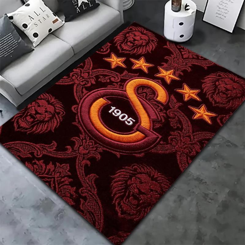 Tappeto Galatasaray S per Soggiorno Camera da Letto Casa Decorazione Divano, Tappetino Antiscivolo per Giochi Bambini