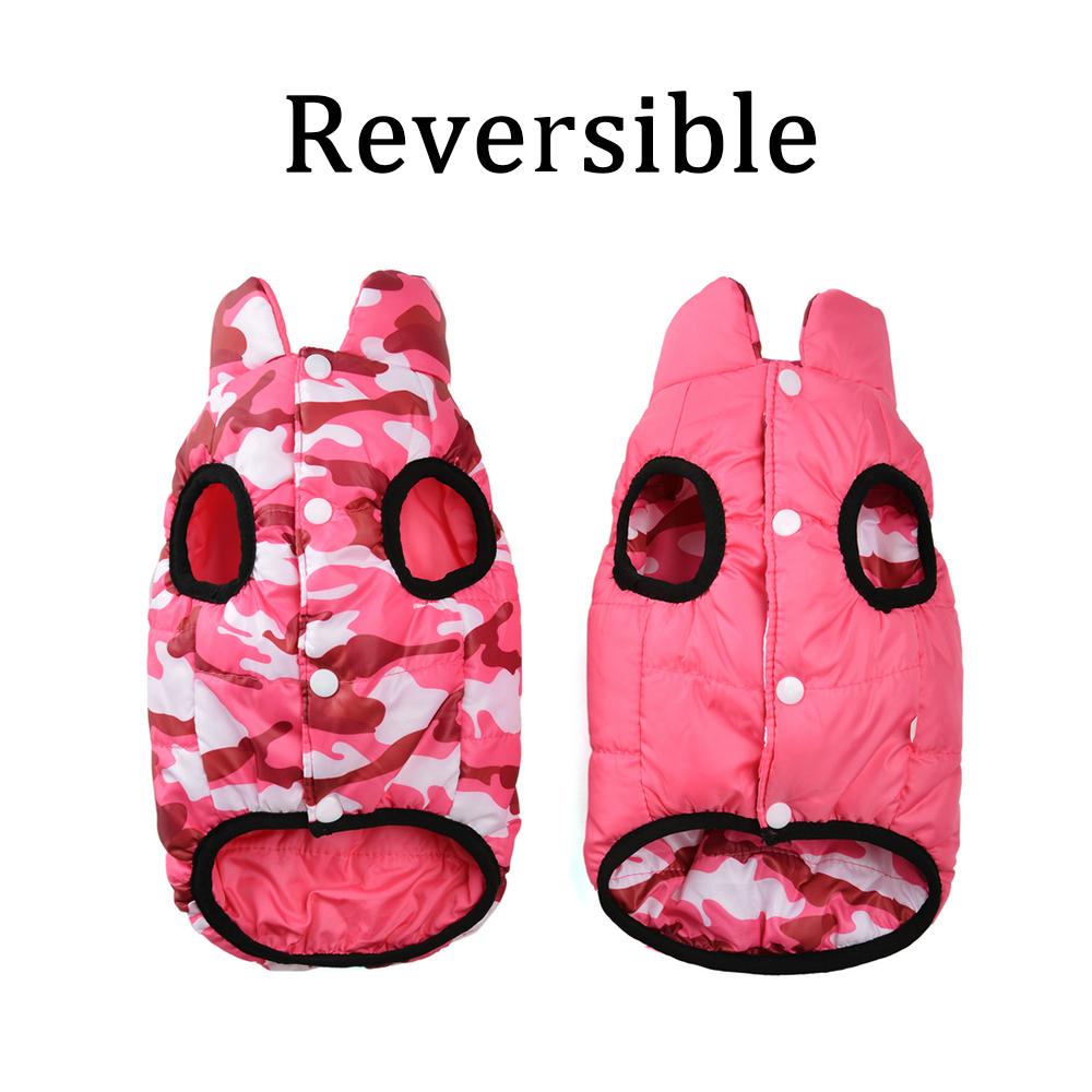 Gemütliche Haustierkleidung Wendbare Hunde Weste Für Kleine Mittelgroße Hunde Katze Winter Winddicht Welpen Knopfjacke Mantel Yorkie Schnauzer Outfit