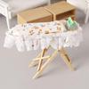 Miniature Wood Ironing Board with Iron for Dollhouses 1/12 Scale Dollhouses Furniture Living Room Display Accessories