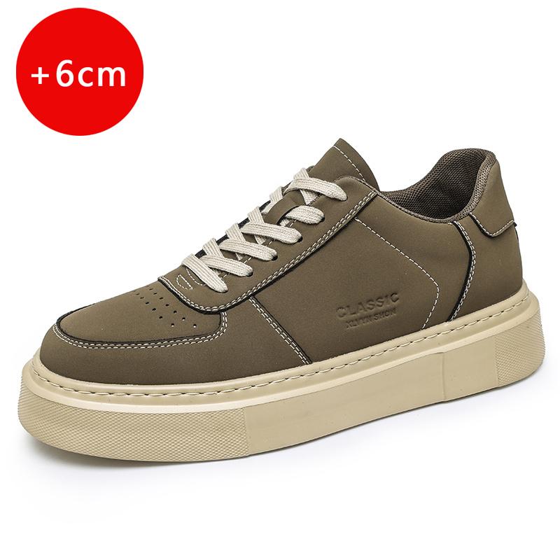 Fashion Men Casual Leather Shoes Fashion Designer Men Height Increasing Loafers Luxury Comfortable Breathable Sneakers Zapatos De Hombre