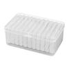 Transparent Plastic Storage Box with Buckle Closure Large Capacity 11 Compartments Storage Container For Card Jewelry Hardware