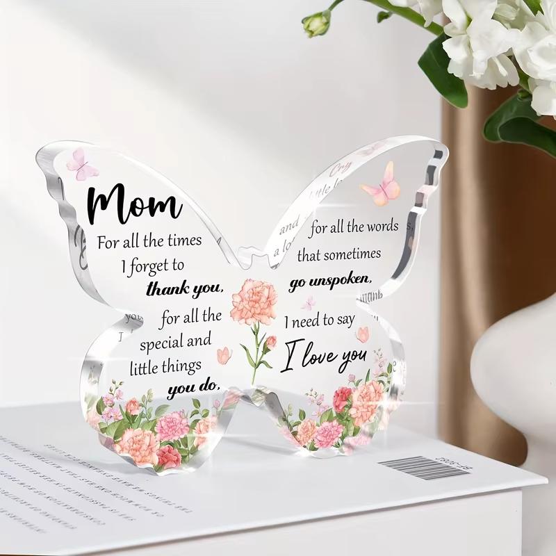 Butterfly Acrylic Decoration Mother's Day Valentine's Day Gift Transparent Acrylic Ornament Home Decoration