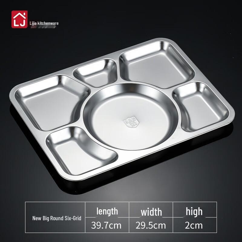 LIJIA Edelstahl geteilter Speiseteller