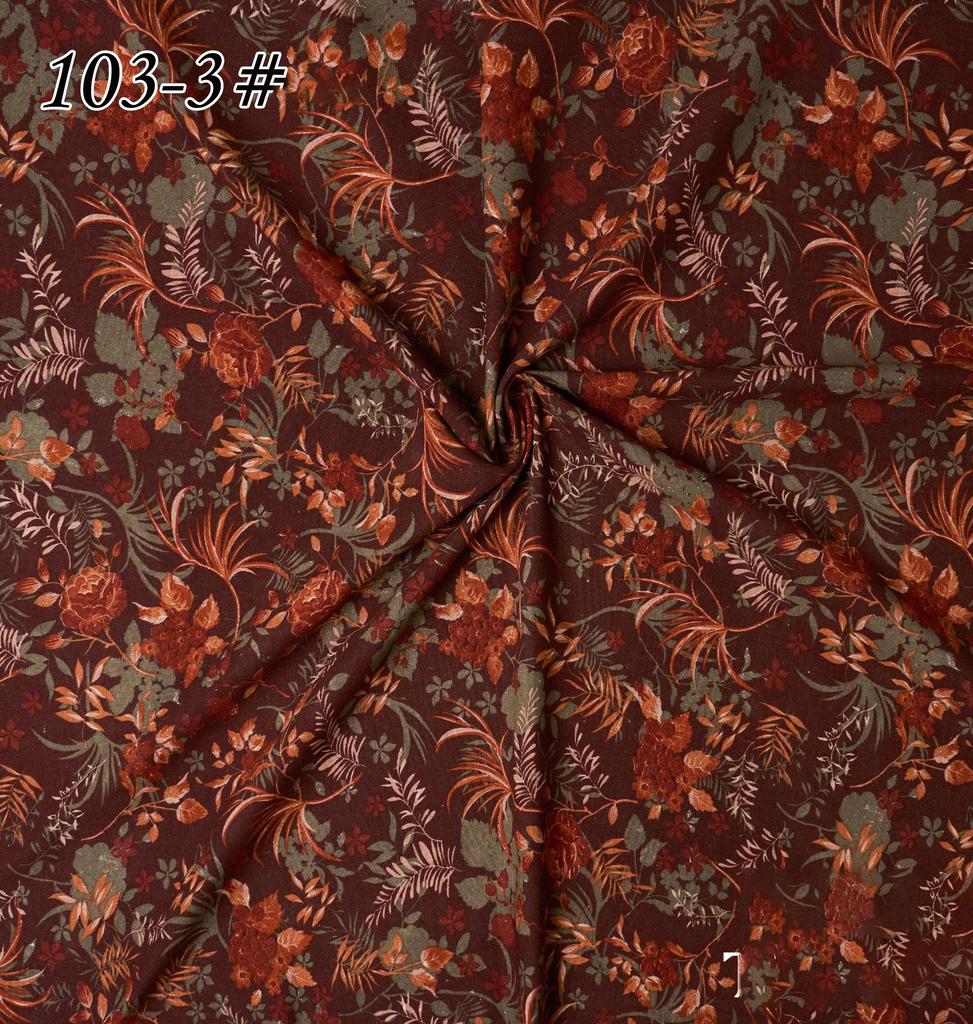 145x100cm Cotton Linen Small Floral Printed Fabric For Women's Clothing, Decorative Fabric DIY Handmade Sewing Cloth Fabric
