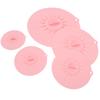 Silicone Lid Set Heat Resistant Reusable Microwave Splatter Cover Food Suction Lid for Bowls Pots Pans 5pcs