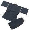 Jinbei Shijira Weave Cool Summer Cotton Discharge Original Pattern Japanese Pattern Wind God Raijin Wave Navy LL [Edo Ten] 100%