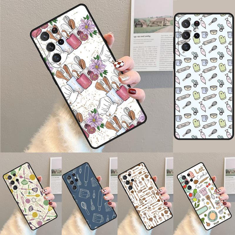 Baking Cook Chef soft Phone Case for Samsung Galaxy note 10 pro S26 Ultra S23 S24 FE S25 S21 S22 PLUS shockproof Cove