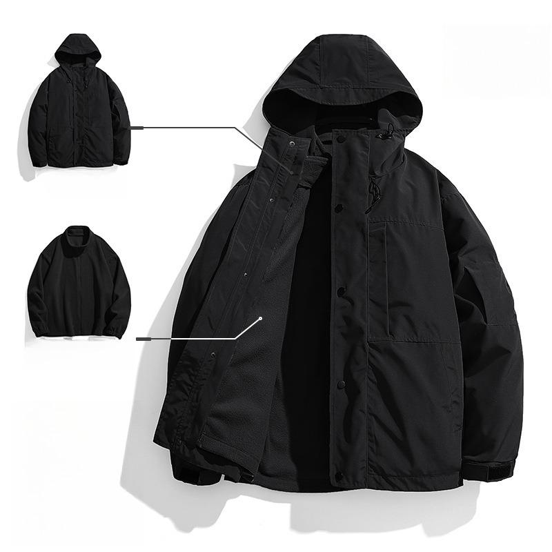 Travel Jacket Jacket Women's Mountaineering Suit Outdoor Three-in-one Removable Jacket Men's and Women's Same Clothing