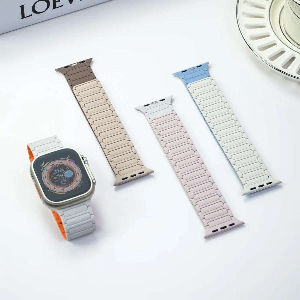 Silicone Magnetic Band for Watch Strap Ultra 3 2 49mm 46mm 45mm 44mm 42mm 40 41mm Bracelet IWatch Series 11 10 9 8 7 6 SE