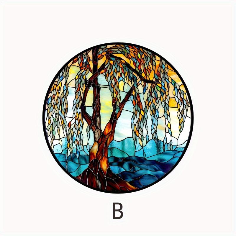 2D Flat Tree of Life Acrylic Decoration Sign, Home Decor Plaque Hanging Wall Art Decorative Garden Decoration for Room Door Signs Hanging Square Livin