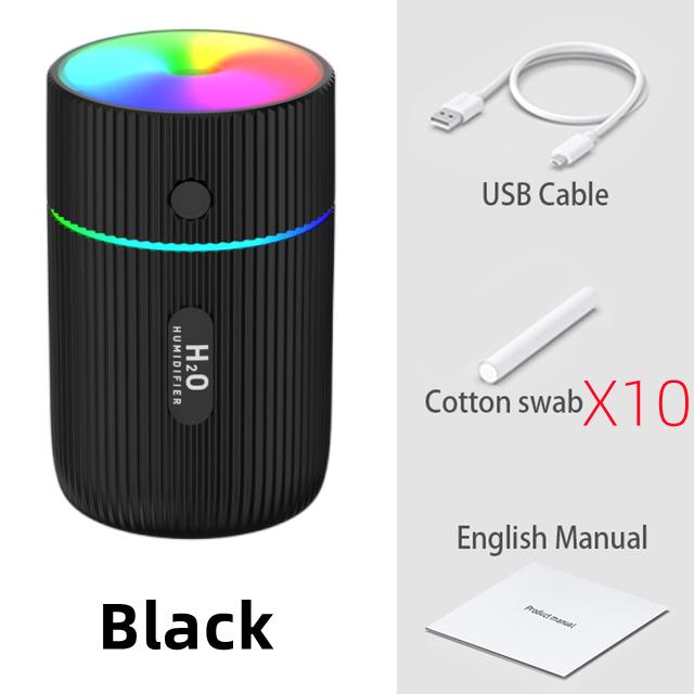 

220 мл Міні-автомобільний зволожувач повітря USB Ультразвуковий дифузор з ефірними маслами Розумний очищувач для дому Ароматичний аніонний туманогенератор для Xiaomi blackX10filter