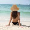 Ladies' Summer Solid Color Hollow Out Large Brim Beach Sun Hat, Pure Straw Crochet Sun Hat Suitable For Hiking